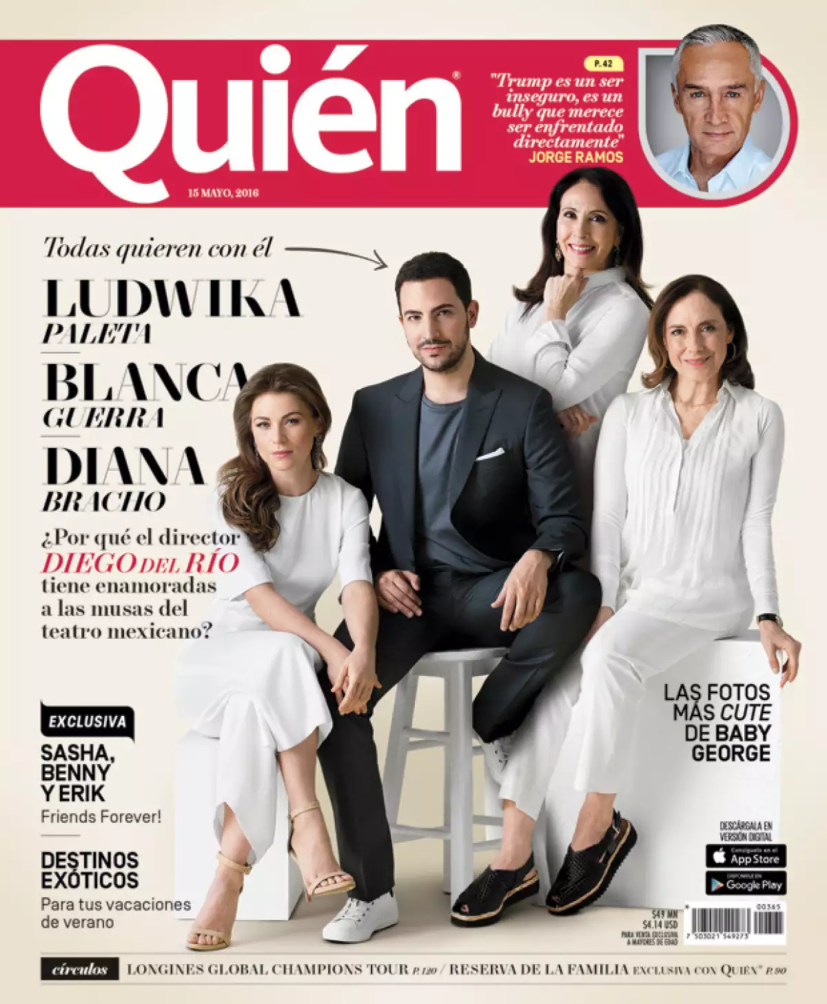 En pleno boom del teatro, averiguamos por qué las grandes musas de los escenarios como Ludwika Paleta, Diana Bracho o Blanca Guerra se confiesan enamoradas del director del momento, Diego del Río.