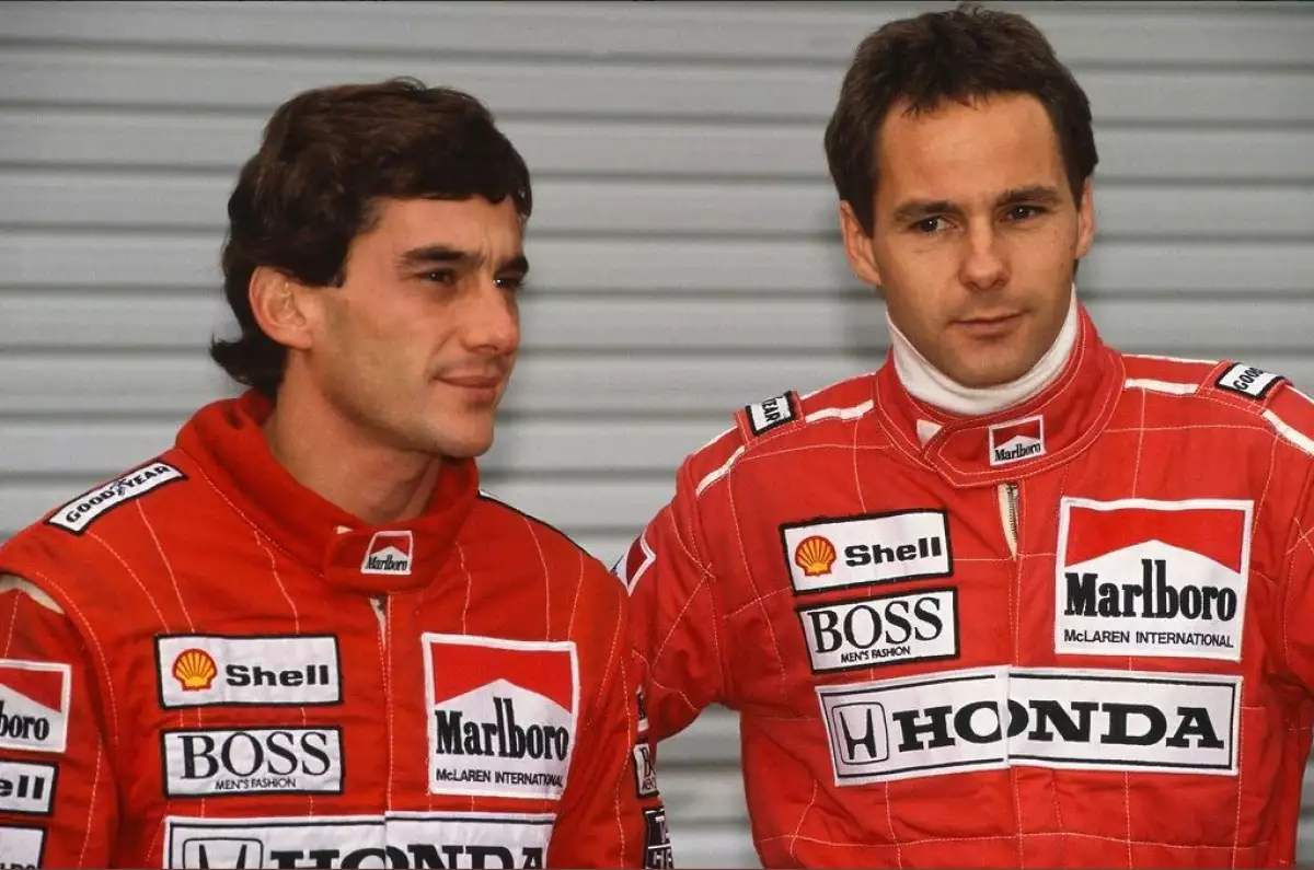 Ayrton Senna y Gerhard Berger