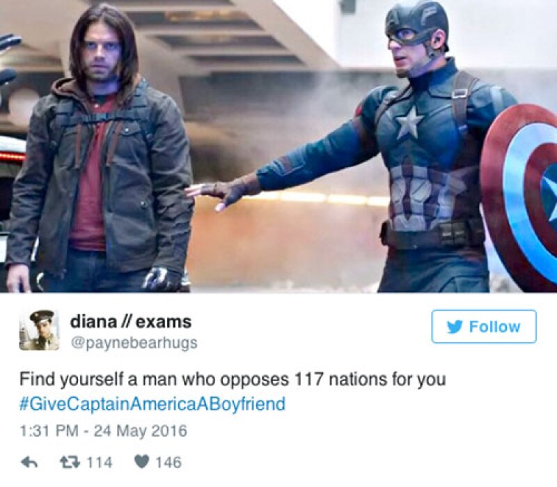 Bucky es el hombre elegido para convertirse en su novio.