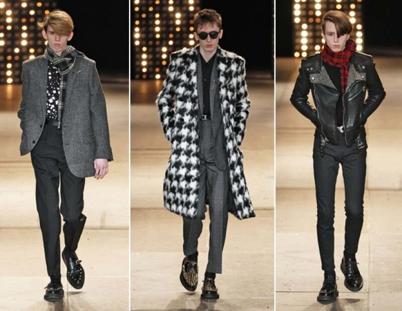 ¿Hay mejor forma de usar las texturas? Saint Laurent nos enamoró con sus combinaciones invernales.