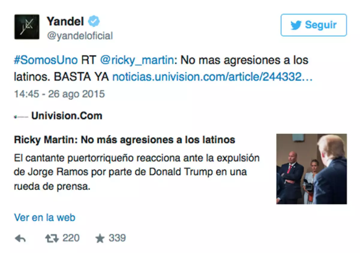 El intérprete Puertorriqueño se unió a su compatriota.