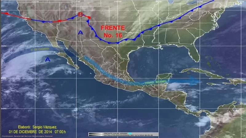 frente frío 16 México
