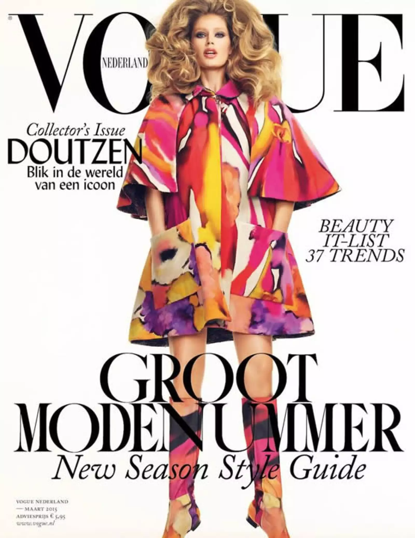 Para la portada de Vogue Holanda, Doutzen Kroes posó para 3 fotógrafos: Paul Bellaart, Jan Welters y Nico. ¿La razón? Ésta es sólo 1 de 3 portadas.