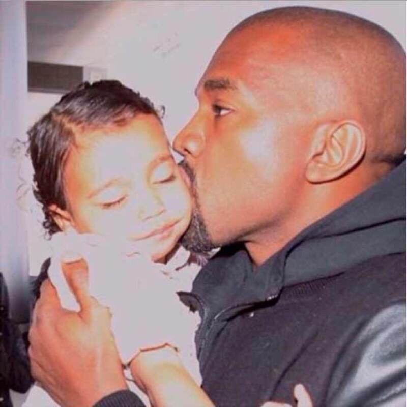 Con esta imagen Kim agradeció a Kanye su labor de padre.