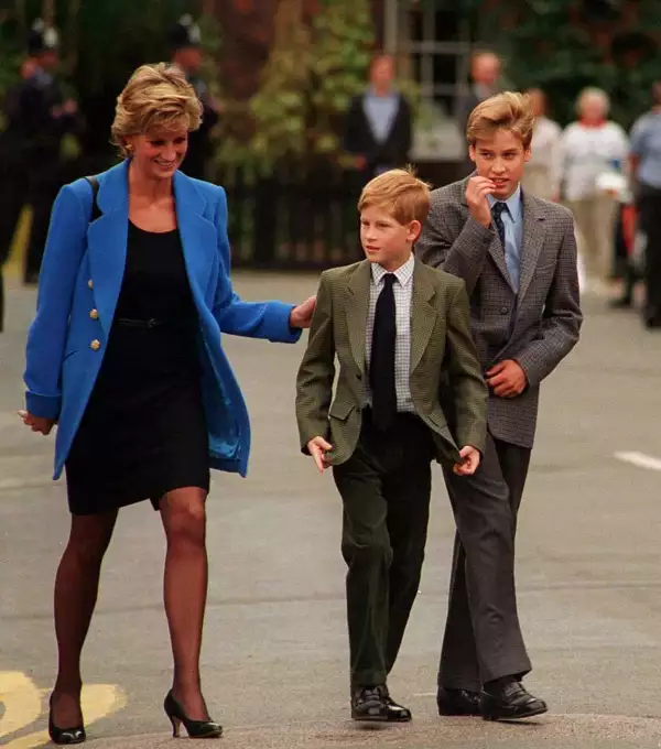 Diana de Gales, Harry y William