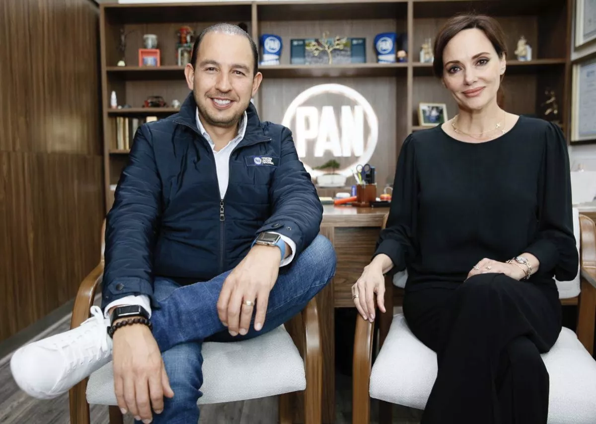 Marko Cortés y la senadora Lili Téllez