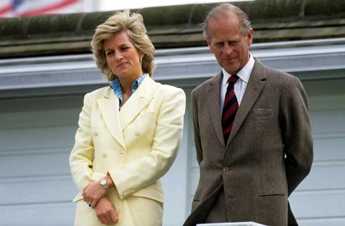 Lady Di y el duque de Edimburgo