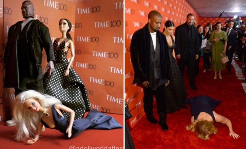La comediante trató de opacar a la pareja en un evento de la revista Time.