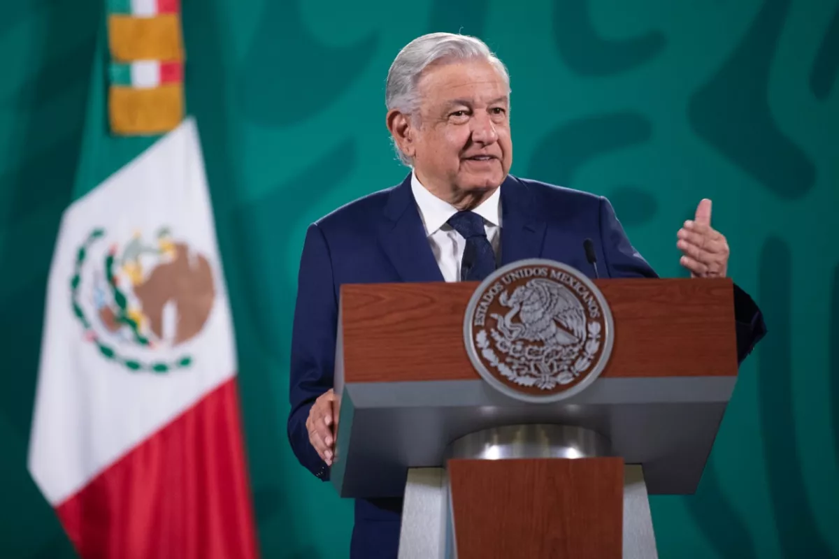 El presidente Andrés Manuel López Obrador durante la conferencia mañanera del 22 de septiembre