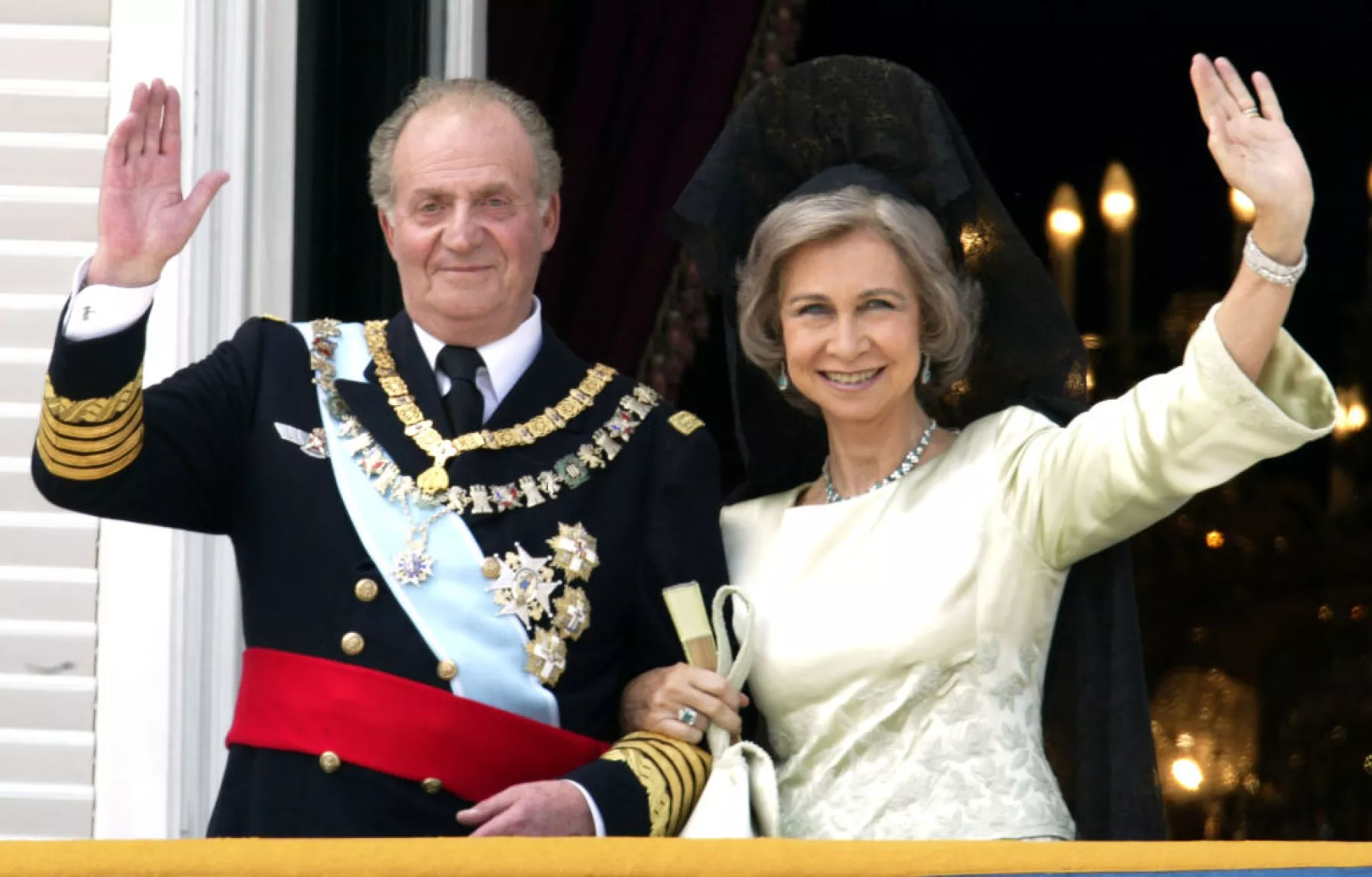 Juan Carlos de España y la reina Sofía