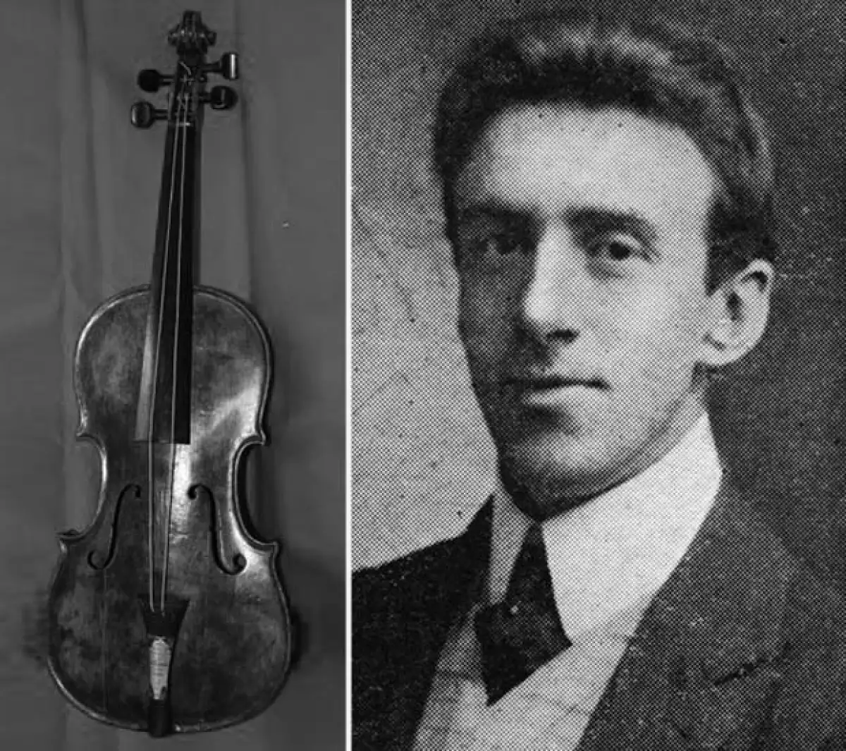 El violín que el director de la orquesta del Titanic tocó mientras el transatlántico se hundía fue desenterrado, dijo el viernes una casa de subastas británica.