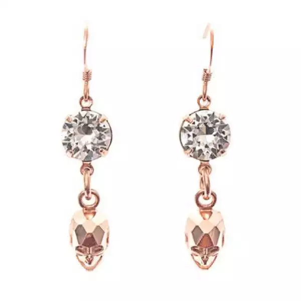Aretes de diamante y oro rosa de Joomi Lim.