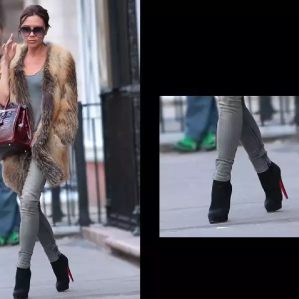 Victoria Beckham nunca nos falla en cuanto a moda y estilo, botines con skinny jeans es lo de hoy.