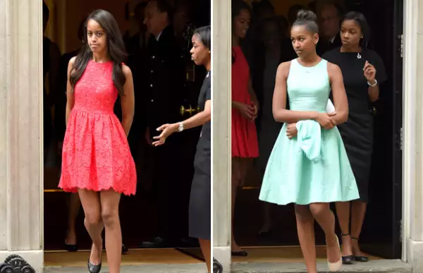 Malia y Sasha Obama acompañaron a su mamá en sus diversas actividades como parte de su visita oficial al Reino Unido.