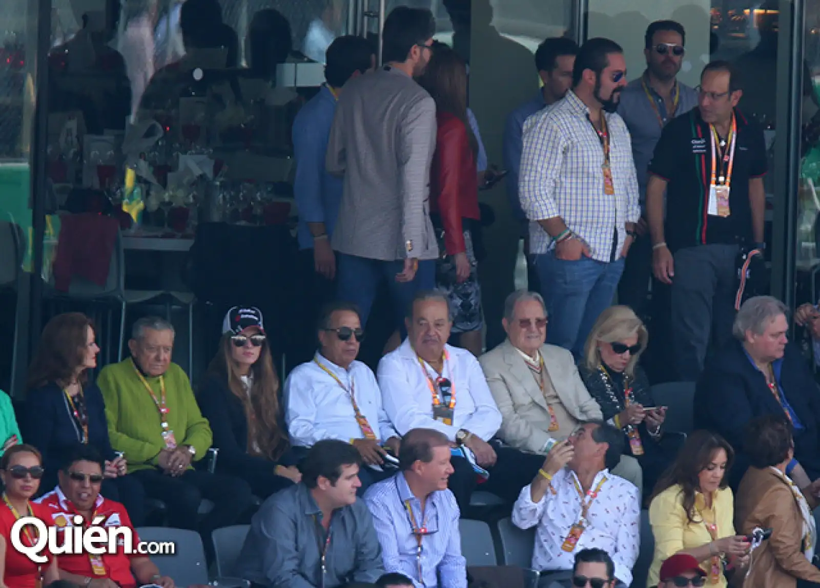 Miguel Alemán,Christiane Martel,Carlos Slim,Olegario Vazquez Raña,María de los Ángeles Aldir
