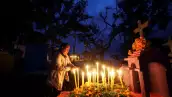 People celebrate the Day of the Dead in Mexico