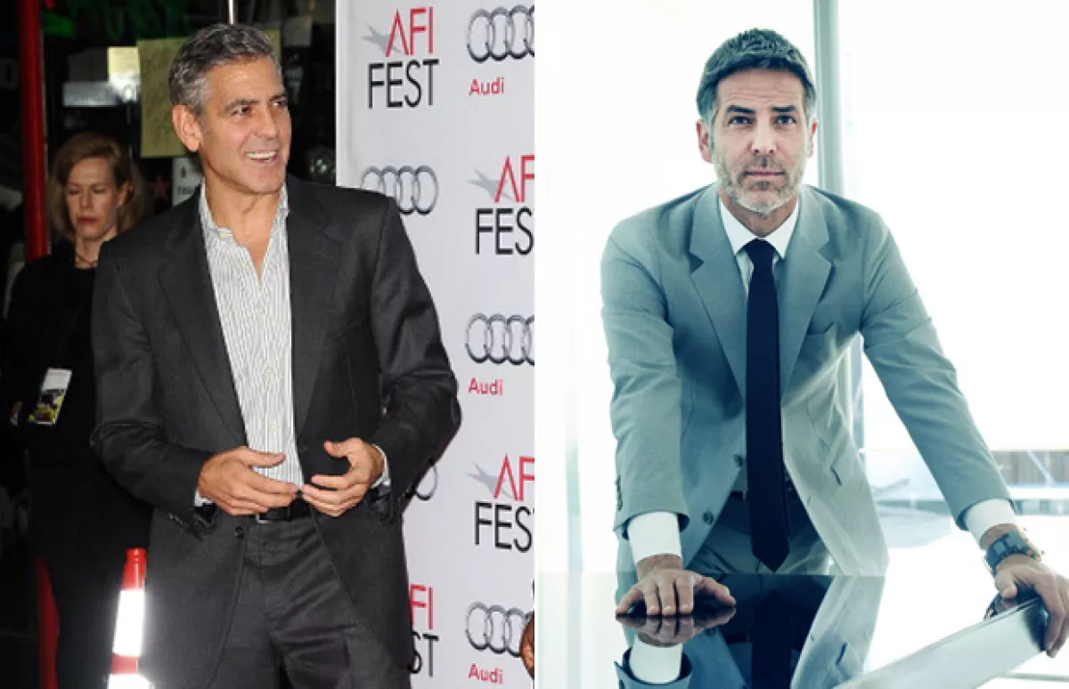 El modelo y actor argentino luce hasta el mismo hairstyle y el color de pelo de George.