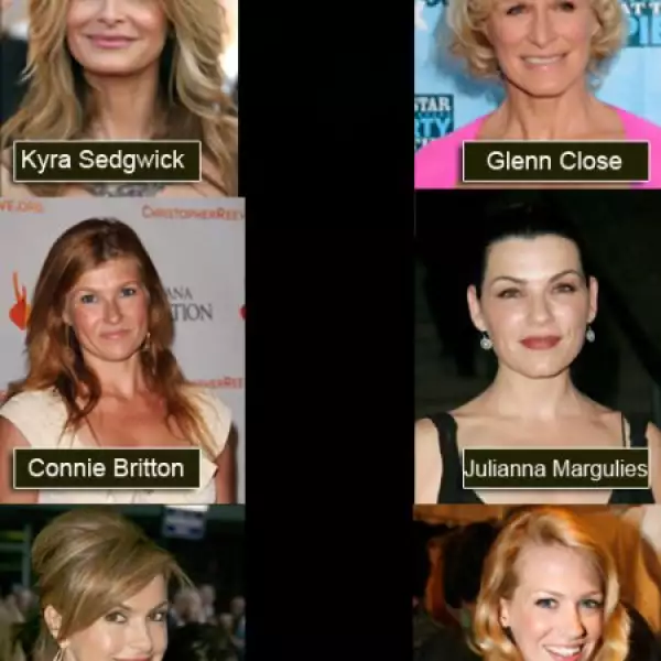 Mejor Actriz de Drama: Kyra Sedgwick `The closer´; Glenn Close `Damages´; Connie Britton `Friday night lights´; Julianna Margulies `The good wife´; Mariska Hargitay  `Law & Order: Special Victims Unit´y January Jones `Mad men´.