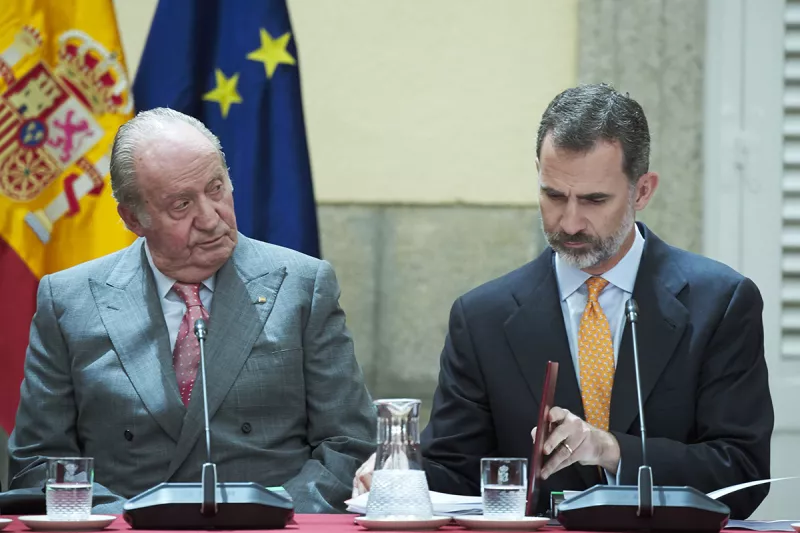King Felipe Of Spain And King Juan Carlos Attend COTEC Meeting
