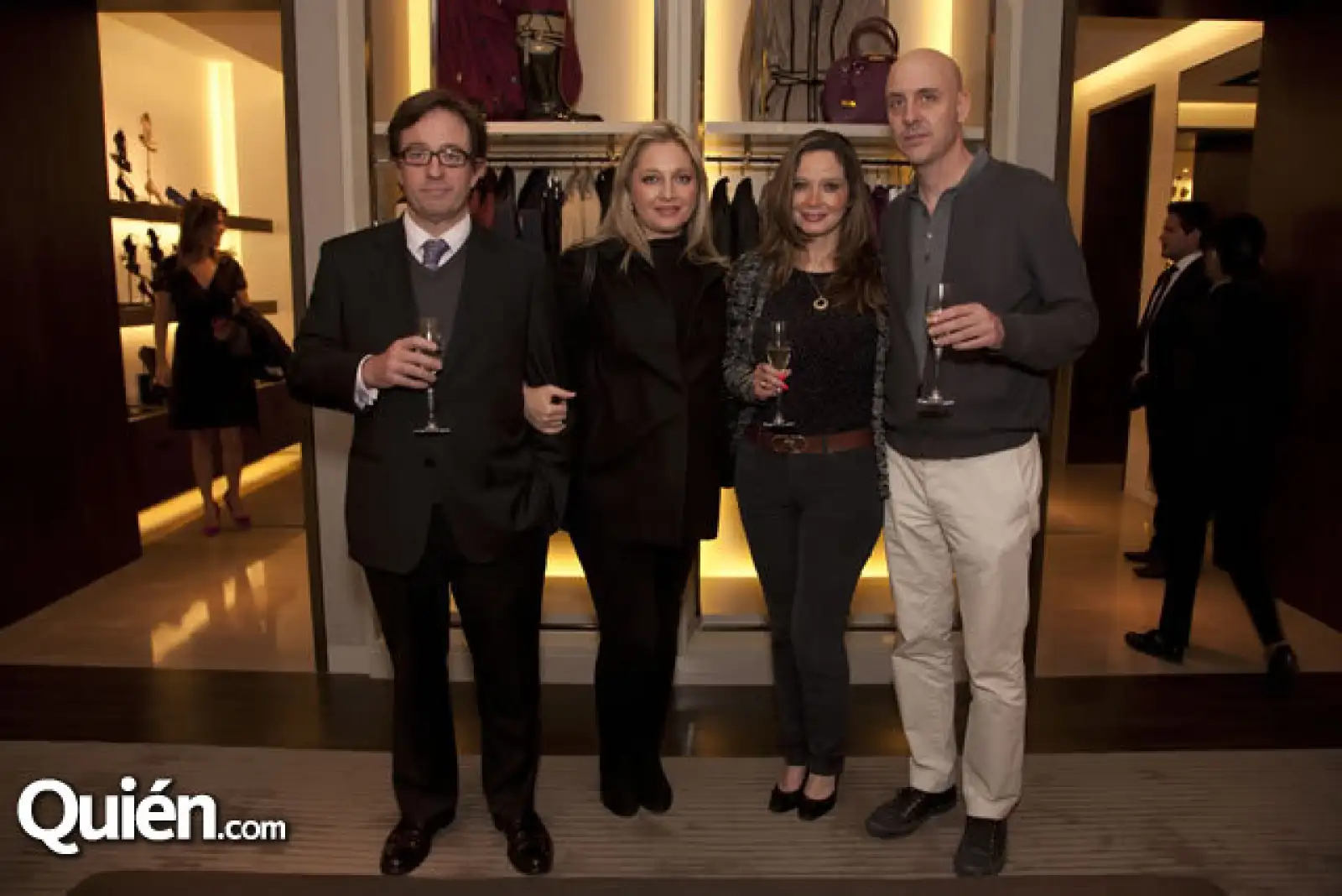 Alfonso Navarro, Margarita y Marisol Adalid y Patrick Charpenel