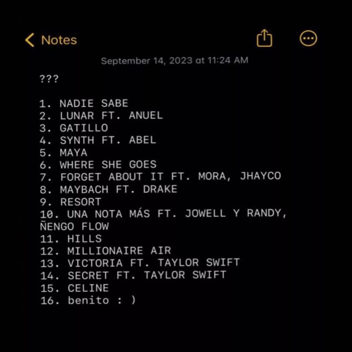 Se filtra el supuesto nuevo álbum de Taylor Swift.