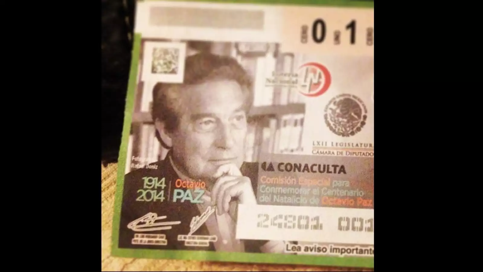 Octavio Paz lotería