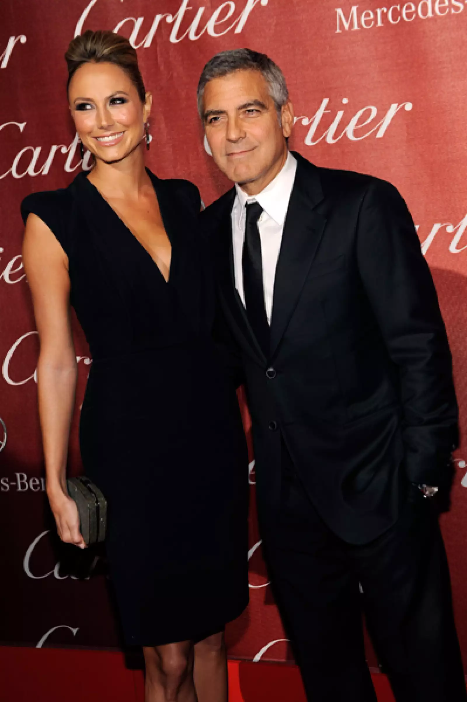 George Clooney llegó de la mano de su novia Stacy Kleiber.