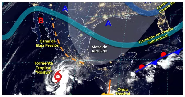 tormenta tropical Roslyn trayectoria