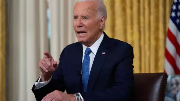 El presidente de los Estados Unidos, Joe Biden, se dirige a la nación desde la Oficina Oval de la Casa Blanca en Washington, el miércoles 24 de julio de 2024, sobre su decisión de abandonar su candidatura a la reelección presidencial demócrata.