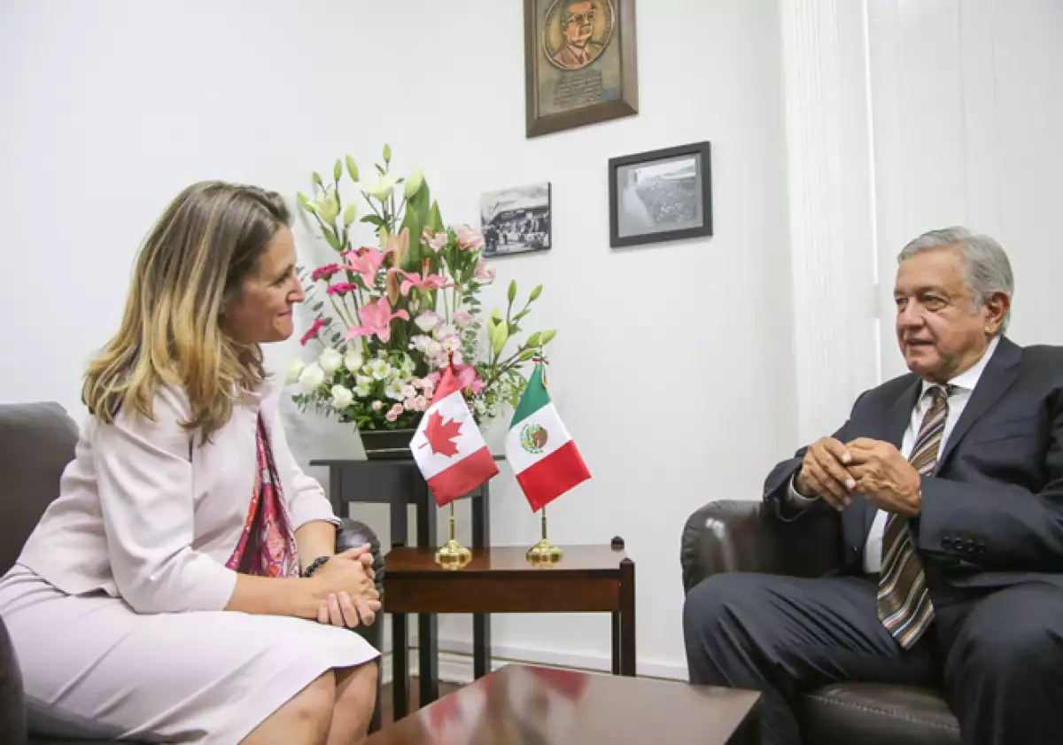AMLO y Freeland