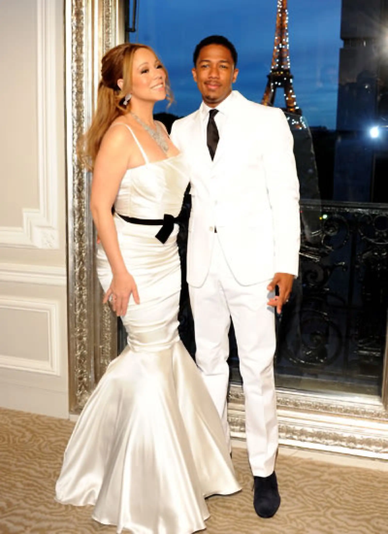 Mariah Carey y la Nick Cannon en su boda.