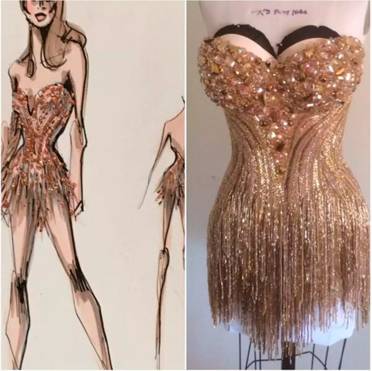 El vestido de Sofía Vergara fue confeccionado con pedrería y pesó más de 11 kilos.