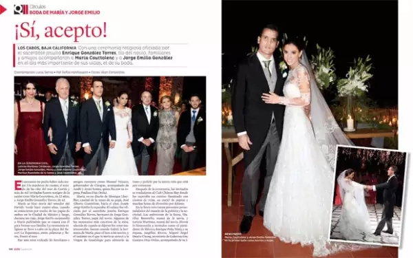 Así fue la boda de Jorge Emilio González con María Couttolenc.