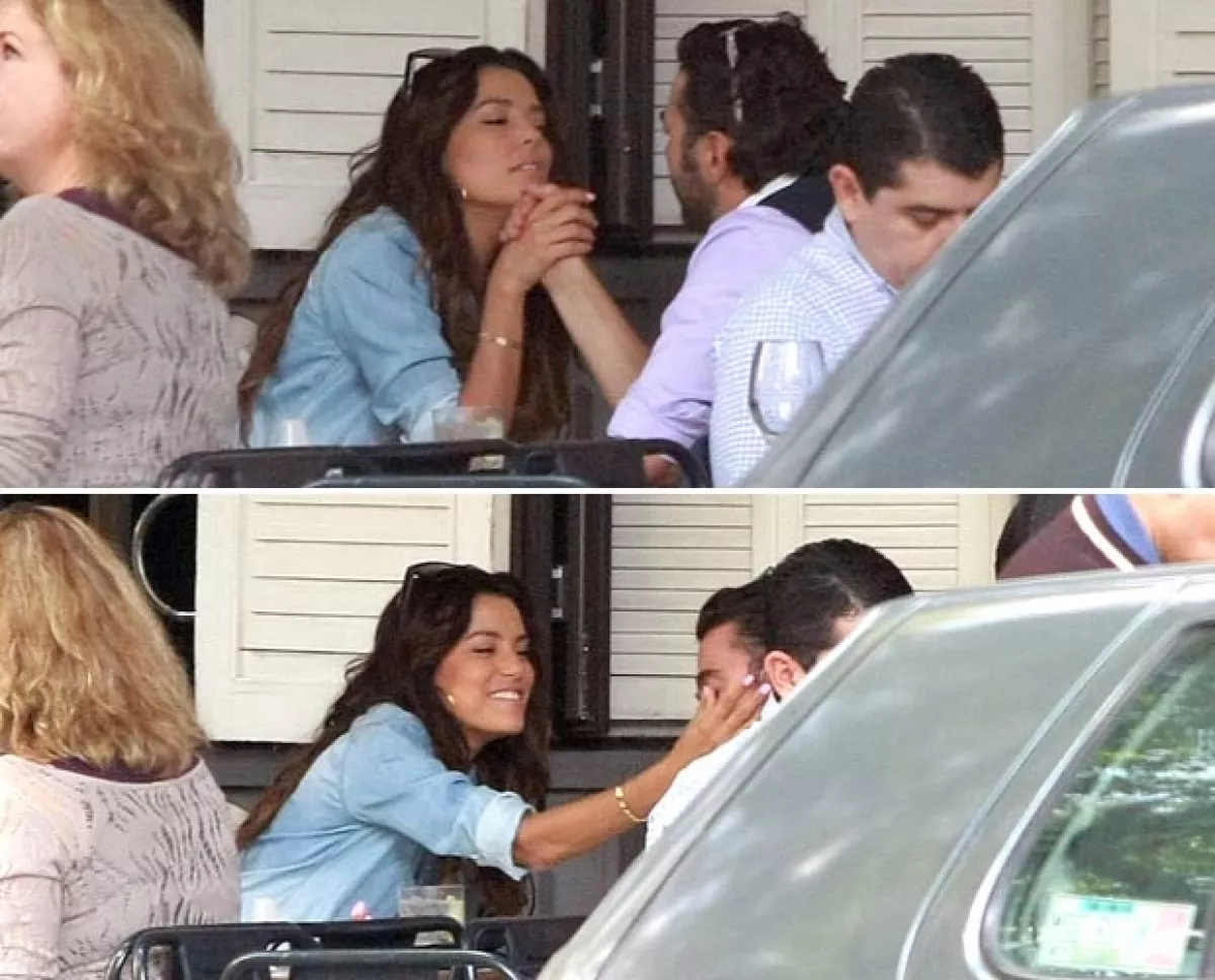 La pareja se veía contenta. Intercambiaban caricias y se hacían gestos graciosos el uno al otro.