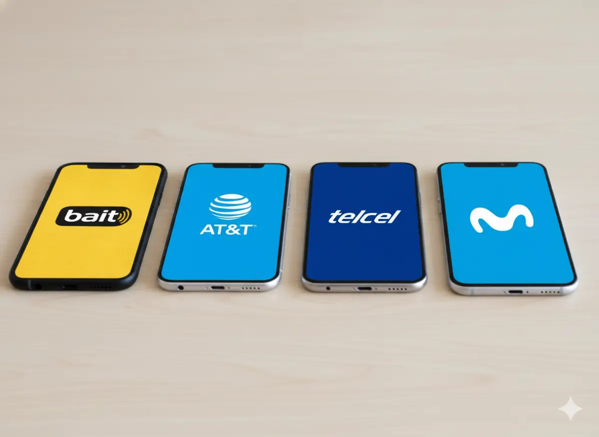Telcel, AT&T, Movistar y Bait