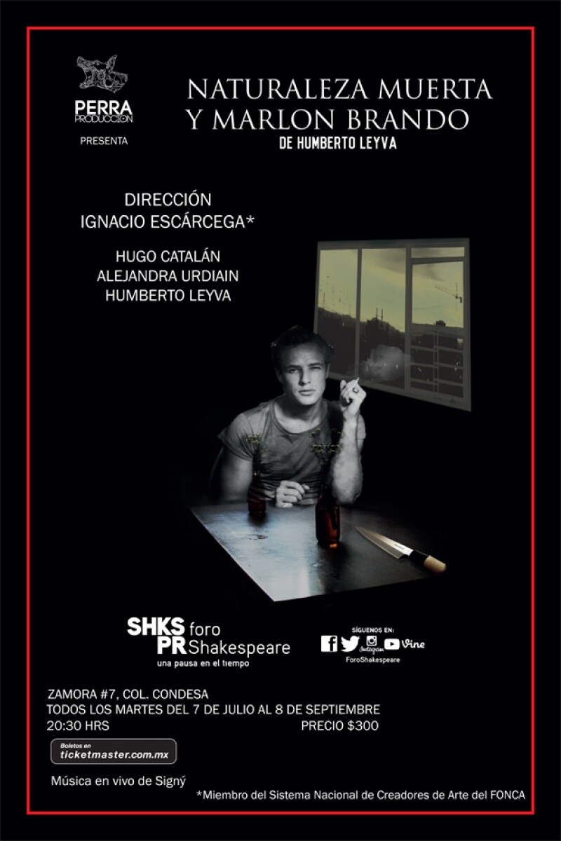 El montaje se presenta los martes en el Foro Shakespeare de la Ciudad de México.