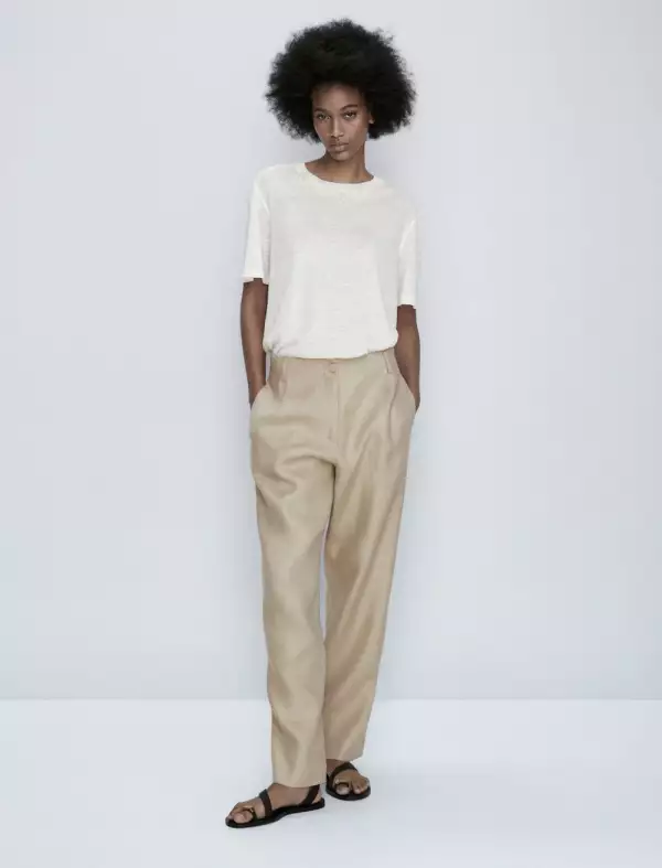 Pantalón de lino de  Massimo Dutti