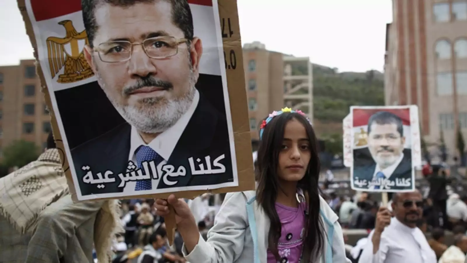 manifestacion a favor de mohamed mursi