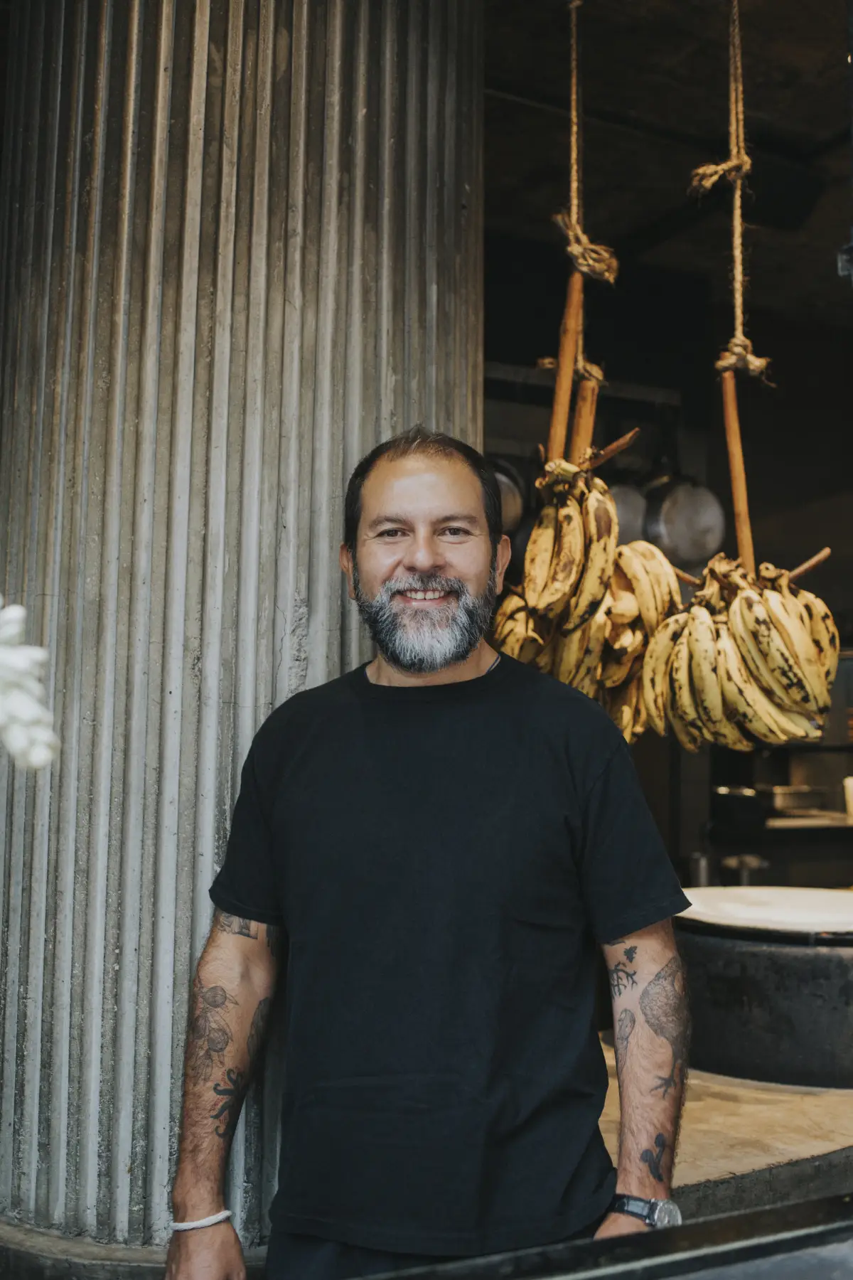 Retrato del chef mexicano Enrique Olvera. 