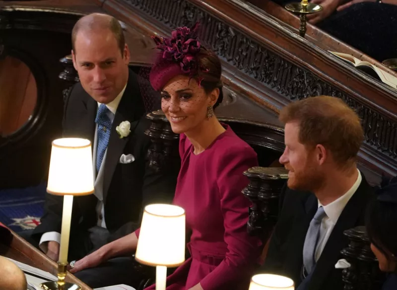 Príncipe William, Kate Middleton y el príncipe Harry
