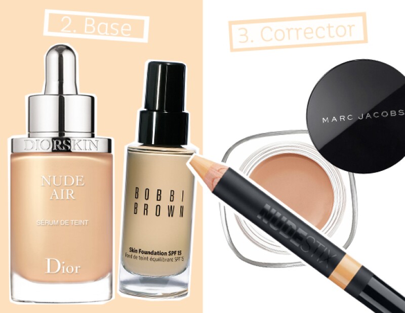 Base: Dior, Bobbi Brown. Corrector: Nudestix, Marc Jacobs.