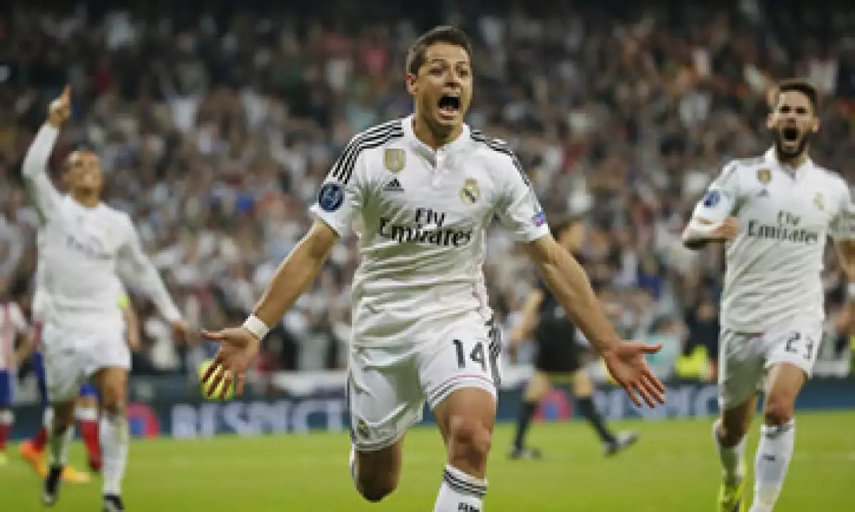 Javier Hernández anotó al minuto 88 el gol que eliminó al Atlético de la Champions League. (Foto: Reuters)
