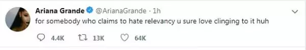 Ariana Grande responde a Pete Davidson