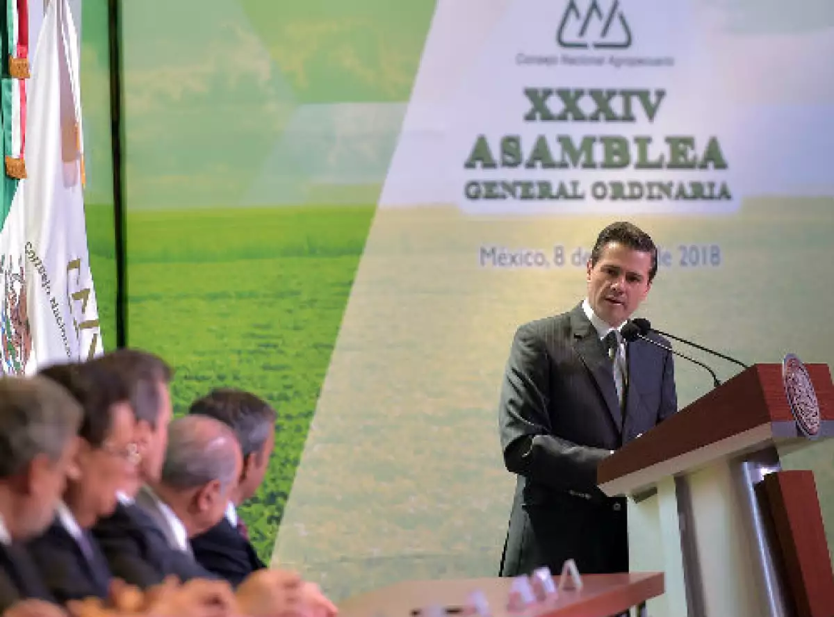Presidente Enrique Pe�a Nieto en la asamblea del CNA