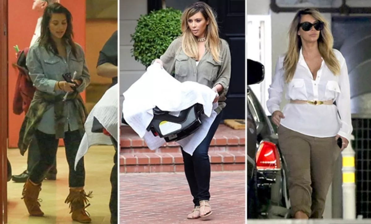 Así ha sido captada la más popular de las hermanas Kardashian tras dar a luz a North West.