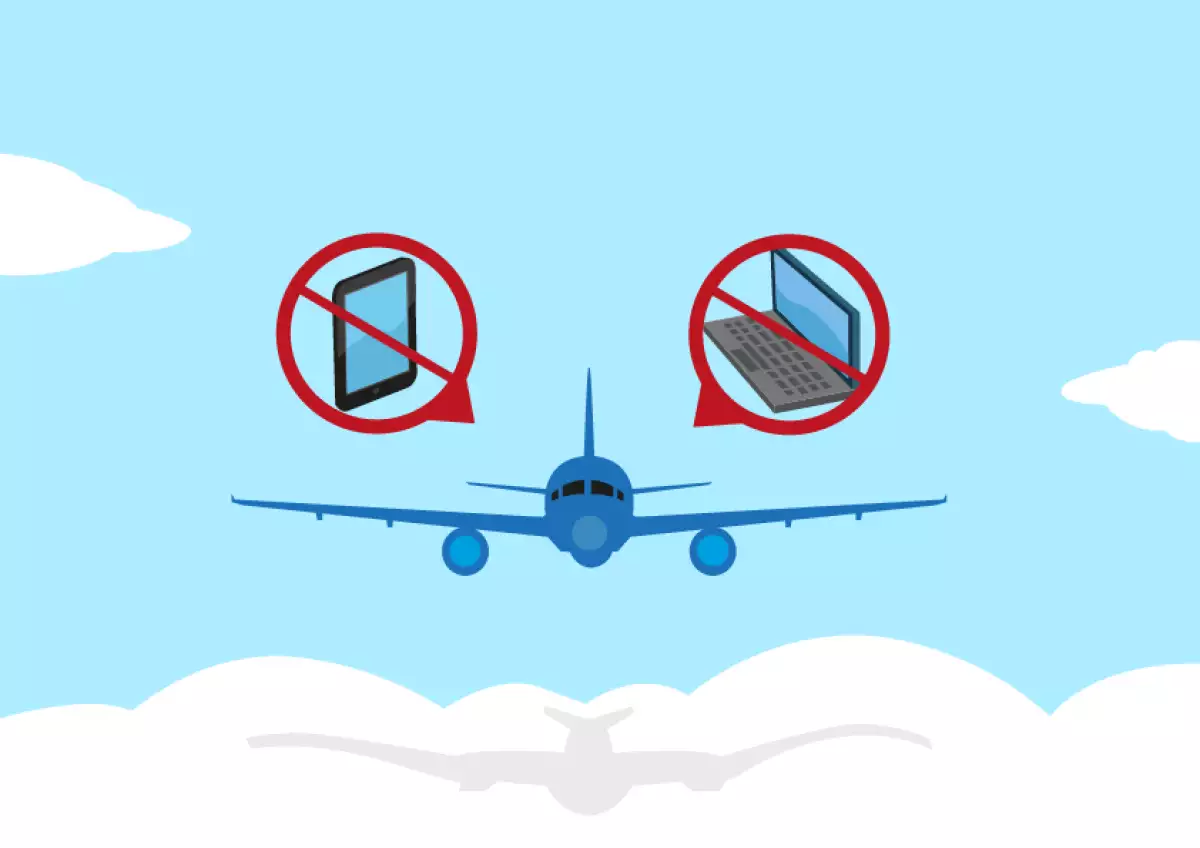 Avion prohibición laptop vuelos