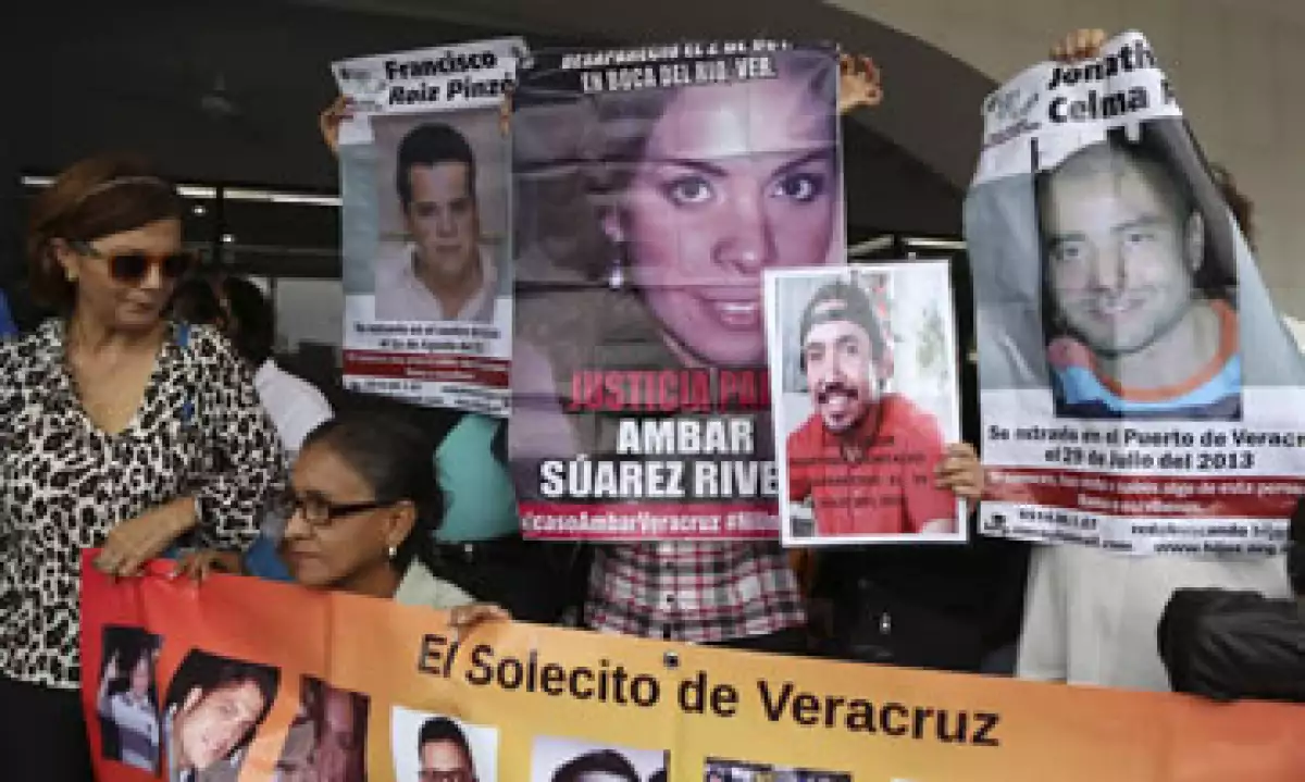 Familiares de las víctimas de secuestro en Tierra Blanca, Veracruz, el pasado 11 de enero. (Foto: Cuartoscuro )