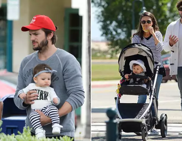 Ashton Kutcher y Mila Kunis no dejan ni un instante sola a la tierna Wyatt.