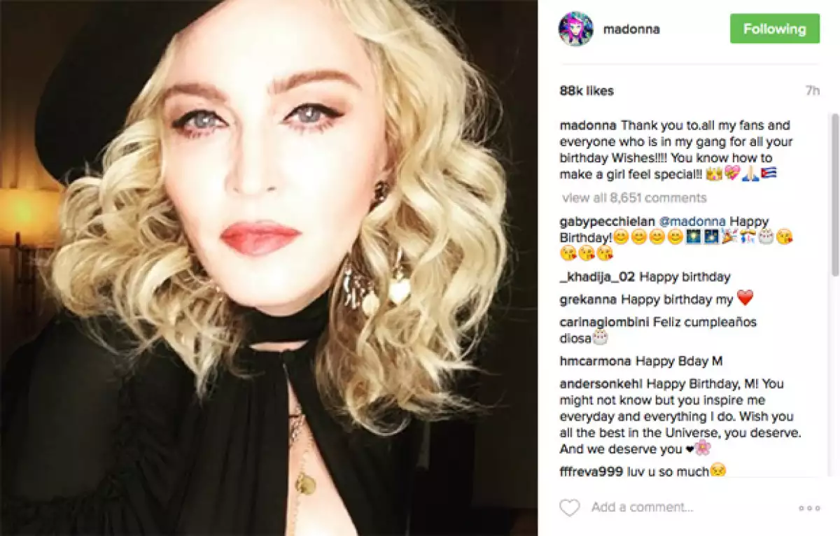 La Reina del Pop está festejando a la grande su cumpleaños rodeada de la gente que ama y divirtiéndose como ella acostumbra.