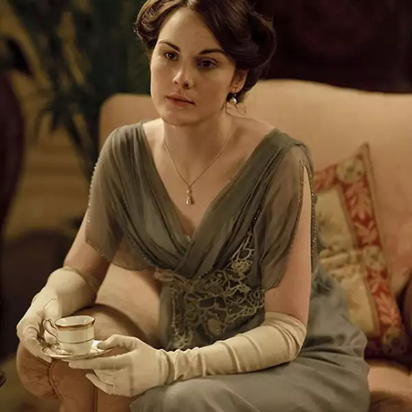 Michelle Dockery como Lady Mary Crawley en Downton Abbey.